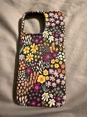 Floral Mixed-Color Phone Case - Black Background